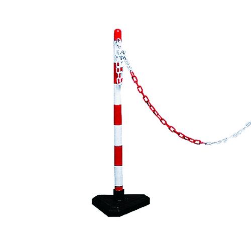 Colonnina Segnaletica Stradale Bicolore Con Base  Cm 90 1 Pz