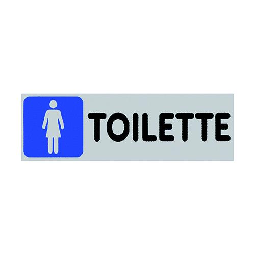 Etichetta Adesiva 'Toilette Donna'  Cm 15 X 5 Cf. 10 Pz