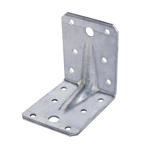 Giunzione Ad Angolo Con Nervatura  Mm 100 X 100 X 90 - Sp.3 - Foro Ø 5 Cf. 25 Pz