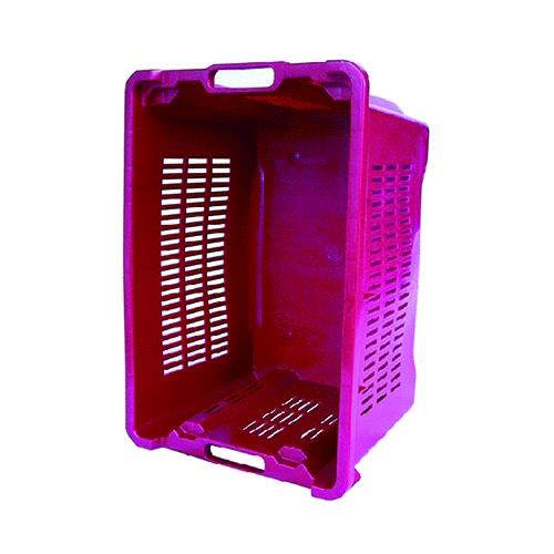 Cassetta Pvc Impilabile Lt. 40 - Cm 56X35X31 Forata Lateralmente E Fondo Chiuso