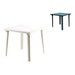 TAVOLO DA GIARDINO IN POLIPROPILENE 'WEEKEND'  bianco Quadro cm 80x80 H.72