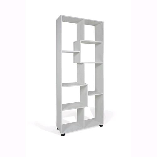 Libreria in legno Bianco Nordico 70x24x178H cm Scaffale Mobiletto 8 Ripiani ART.114B