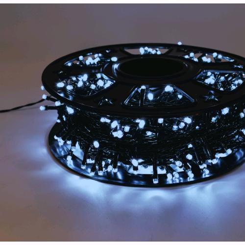 Serie Luci Natale 300 Led Luce Calda Giochi Luce Filo 17 mt Uso Esterno D1980