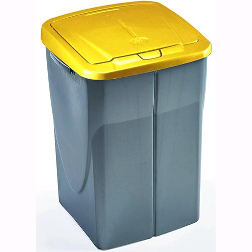 PATTUMIERA per RACCOLTA DIFFERENZIATA Colore GIALLO 45 Litri ECOBIN 37x36x51 cm