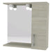 SPECCHIERA DA BAGNO PENSILE SINGOLO 'ELI' cm 58 x 16 x h.57 - rovere grigio