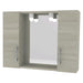 SPECCHIERA DA BAGNO PENSILE DOPPIO 'DIA' cm 77 x 16 x h.57 - rovere grigio
