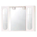 SPECCHIERA DA BAGNO PENSILE DOPPIO 'OLTEA' cm 77 x 16 x h.57 - laccato bianco
