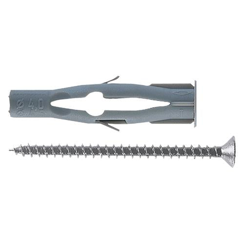TASSELLO NYLON CON VITE 'FU-V' 'FU 8x50V' Ø  8 x 50-vite 4,6x60 mm