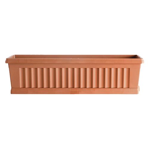 BALCONETTA RETTANGOLARE 'ORTO' cm 80 x 26 x 21,5 lt.30 terracotta