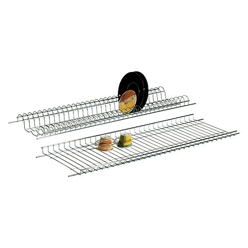 SCOLAPIATTI PER PENSILE cm.76 - metallo verniciato grigio