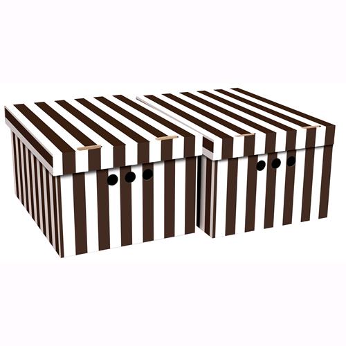 SCATOLA CONTENITORE ORDINETT IN CARTONE CM 33X25X18H SET 2PZ COL.023 12 CF (24PZ)