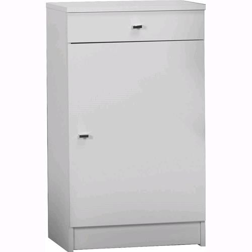 MOBILE BAGNO BIANCO LACCATO 1 ANTA +1 CASSETTO CM.46X34X80H 222TL
