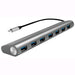 Logilink Hub USB-C™ SuperSpeed 7 Porte Alluminio Silver