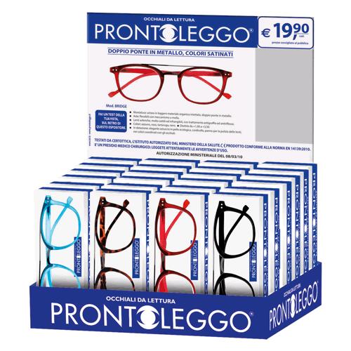 ESPOSITORE OCCHIALI PREMONTATI PER LETTURA 'BRIDGE' 24 pezzi