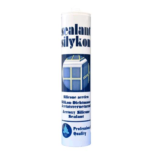 SILICONE ACETICO UNIVERSALE 'SEALANT SILIKON' colore marrone
