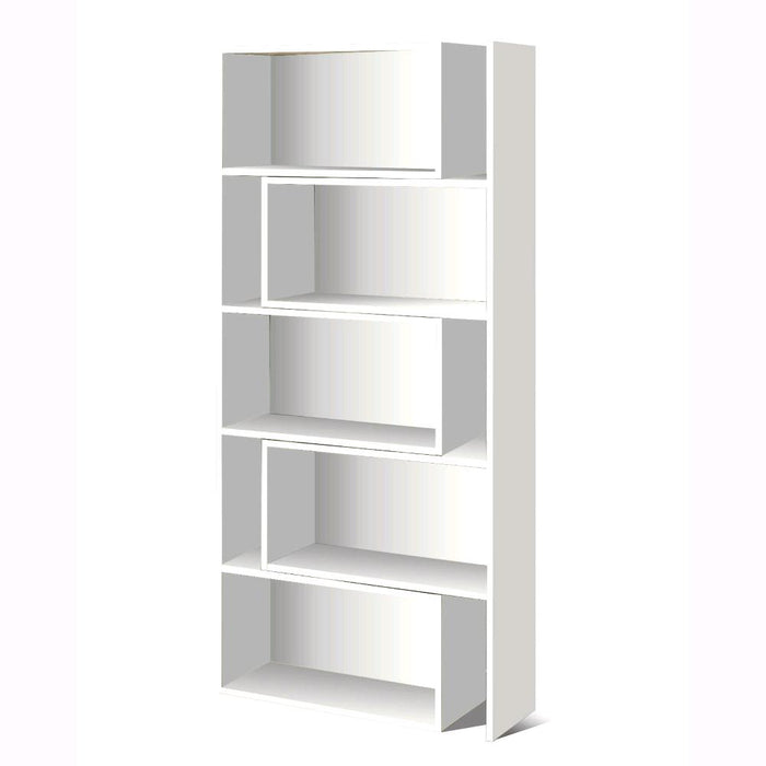 Libreria in Legno Estensibile colore Bianco Caldo 71,8/138,2x24x181H cm