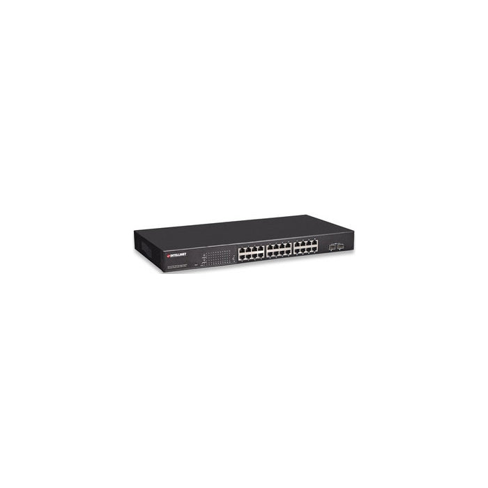 INTELLINET Switch 24 Porte PoE Web-Managed Gigabit Ethernet con 2 Porte SFP